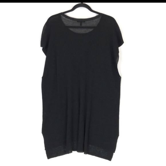 Eileen Fisher polished linen rib tunic top 9428 - Picture 3 of 5